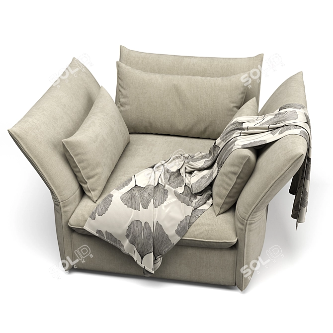 Modern Mariposa Armchair: Stylish Comfort for Your Living Space 3D model image 4