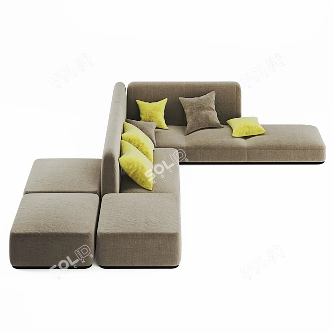 Modern Vray Sofa 67: Luxurious and Compact 3D model image 2