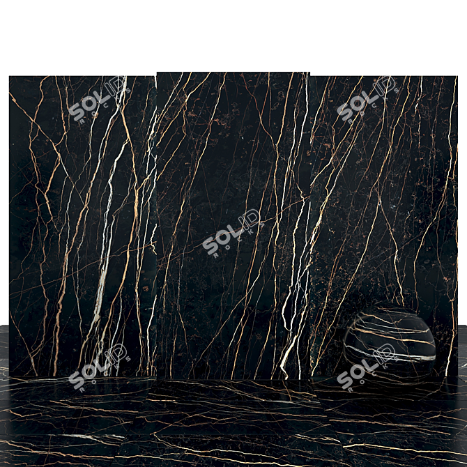 Thund Night Marble: 9 Texture Glossiness Maps 3D model image 1