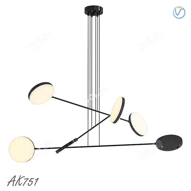 AK751 2014 V-Ray Chandelier 3D model image 1