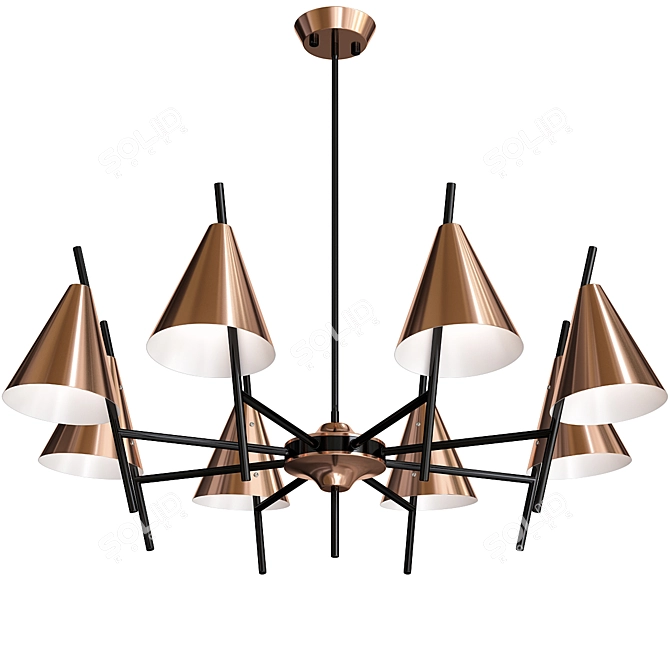 Anzazo Crater C: Sleek Designer Chandelier 3D model image 1