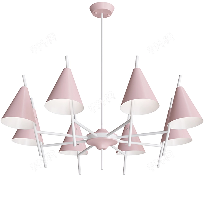 Anzazo Crater C: Sleek Designer Chandelier 3D model image 2