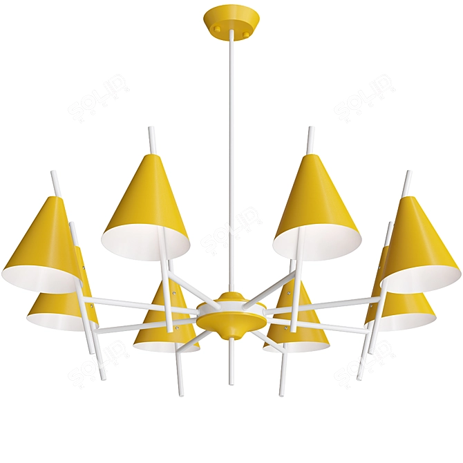 Anzazo Crater C: Sleek Designer Chandelier 3D model image 4