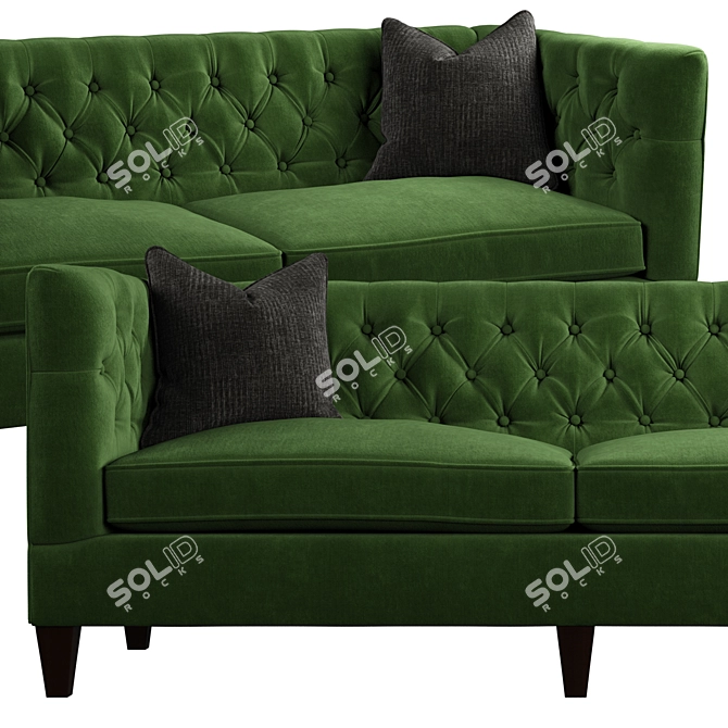 Luxury Becket Sofa 3D model image 2