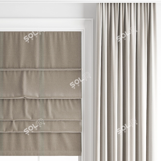 Polygonal Curtain Model 3D model image 4