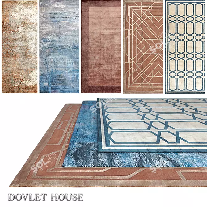 Luxurious DOVLET HOUSE Carpets Set 3D model image 1