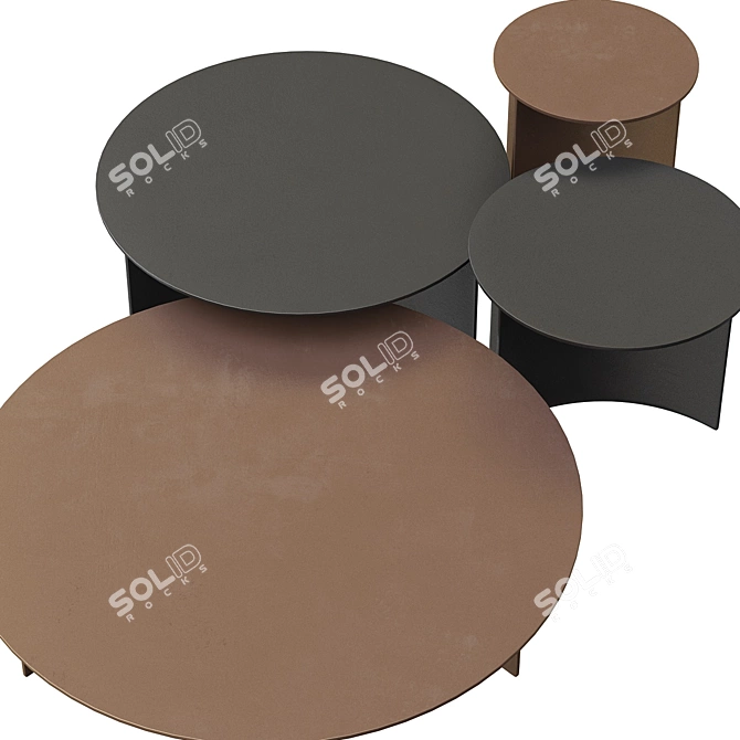 Sleek Pierre Coffee Tables: Flou's Stylish Italian Designs 3D model image 3