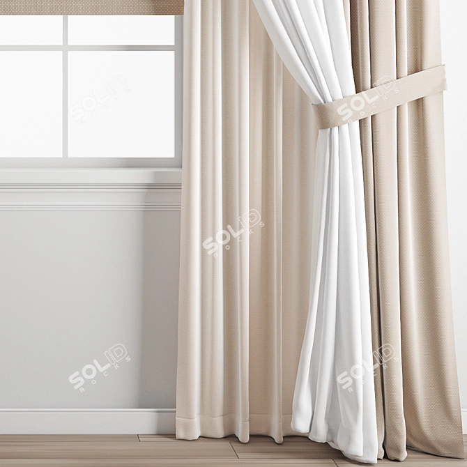 Poly Curtain 3D Model 3D model image 3