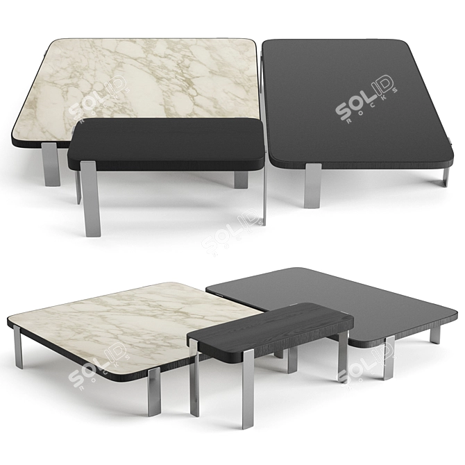 Elegant Minotti Mattia Coffee Tables 3D model image 1