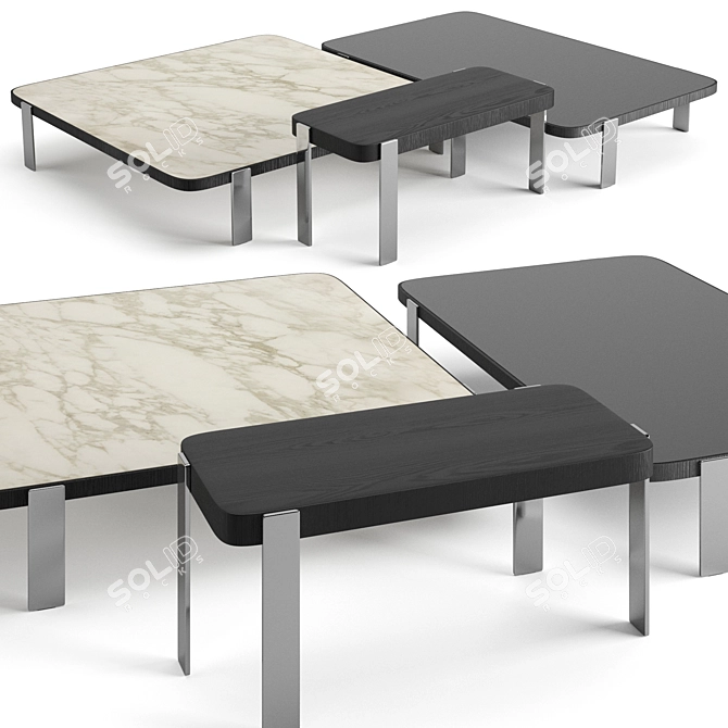 Elegant Minotti Mattia Coffee Tables 3D model image 6