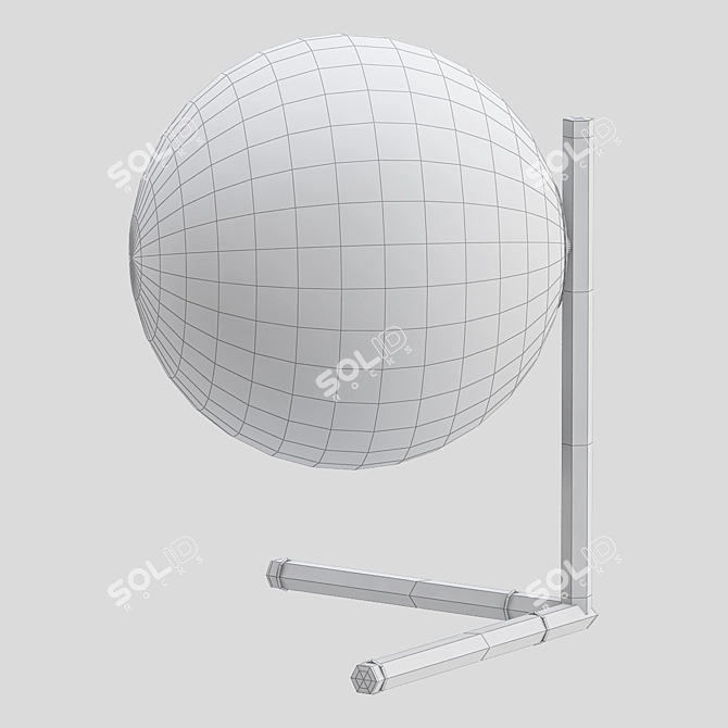 Elegant Chrome Table Lamp 3D model image 2