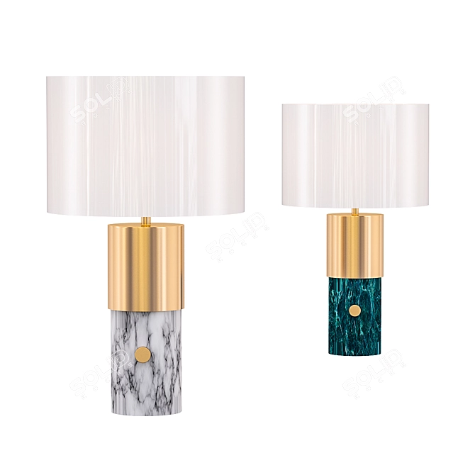 Marble Base Table Lamps | Elegant Lighting 3D model image 1