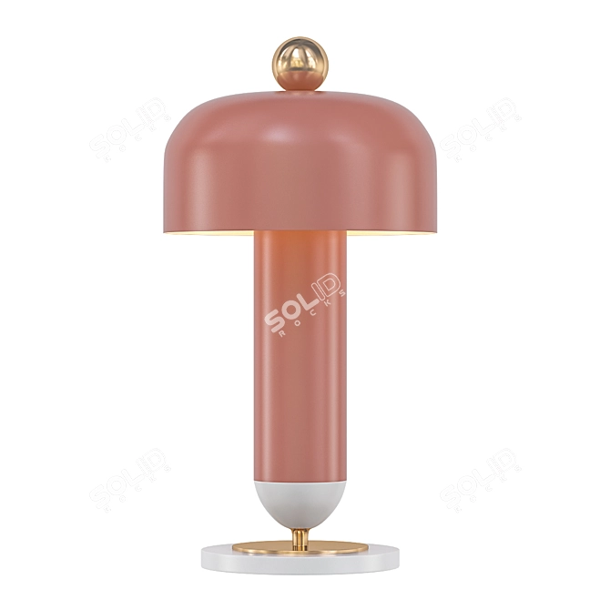 Scandi Pink Table Lamp 3D model image 1