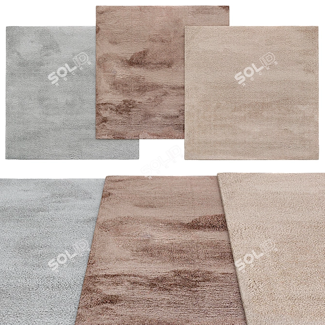 Elegant Square Rugs | 3 Sizes 3D model image 1