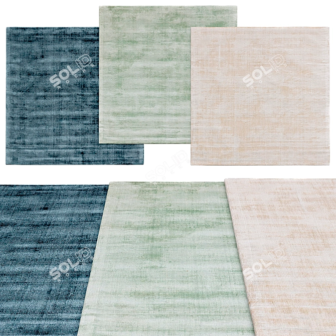 Square Delight Rugs | Range of Sizes 3D model image 1