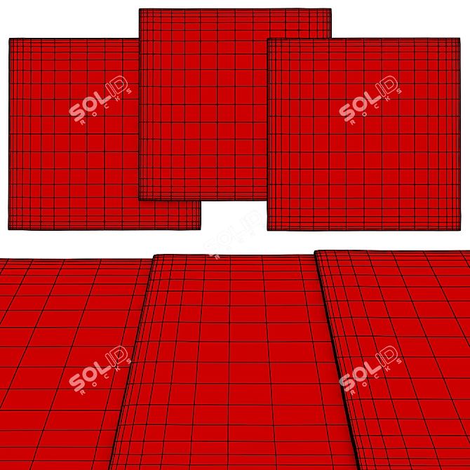 Square Delight Rugs | Range of Sizes 3D model image 2