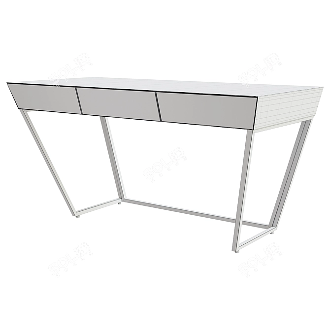 Modern Minimalist Writing Table 3D model image 2