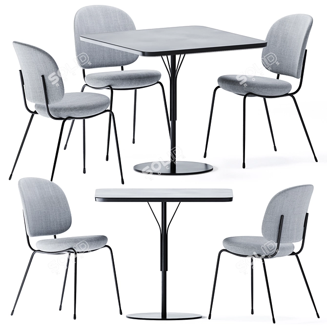Elegant Round Kelly T Table 3D model image 3