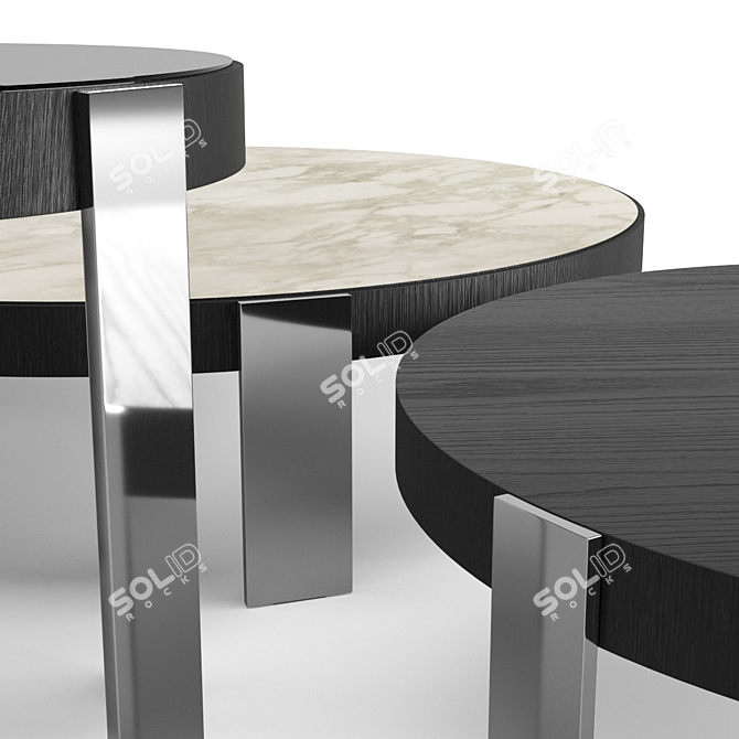 Modern Minotti Mattia Coffee Tables Set 3D model image 2