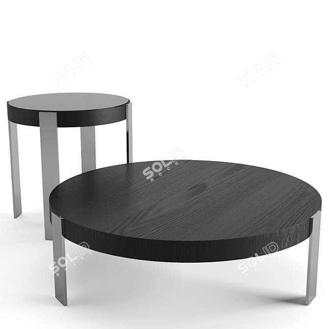 Modern Minotti Mattia Coffee Tables Set 3D model image 4