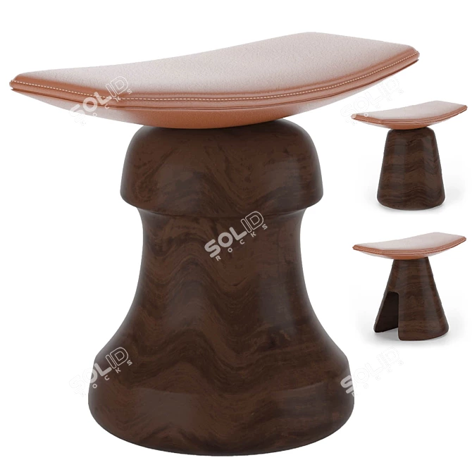 Delcourt's Roi Fou and Mat Stools 3D model image 7