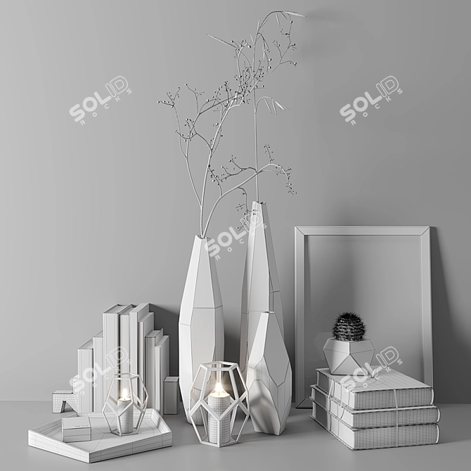 Contemporary Decor Set 3D model image 6
