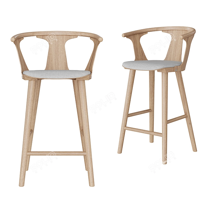 Modern Yard Semi-Bar Chair 3D model image 1