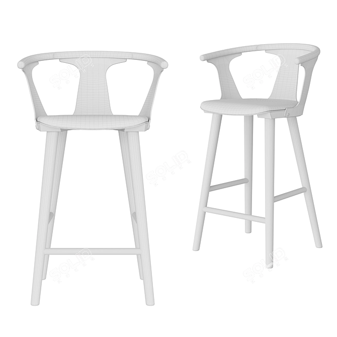 Modern Yard Semi-Bar Chair 3D model image 2
