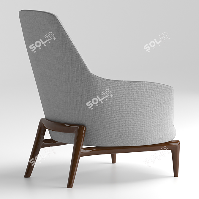 LEDA Flexform: Sleek & Versatile Fabric 3D model image 3