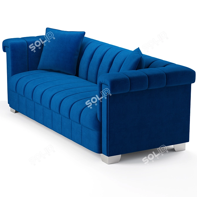 Luxurious Kayla Velvet Sofa by Meridian Furniture 3D model image 4