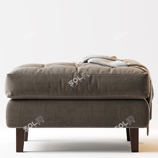 Modern Dennes Ottoman: Stylish and Versatile 3D model image 4