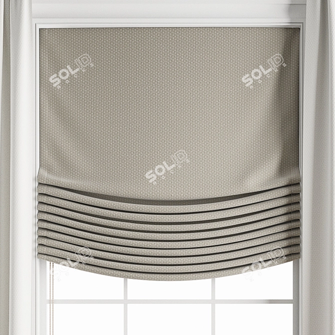 Title: Premium Model Curtain Set 3D model image 3