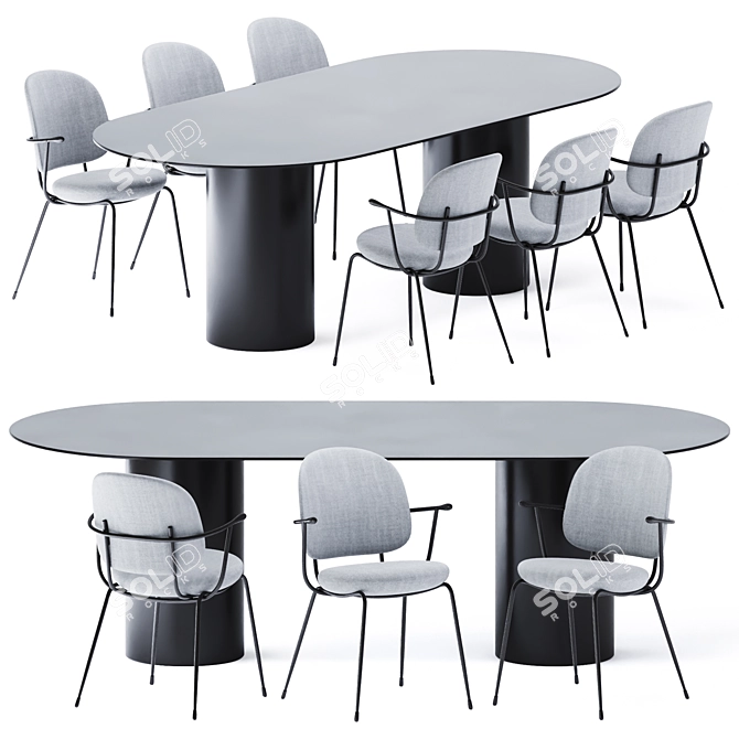 MM8 Dining Table by Desalto 3D model image 1