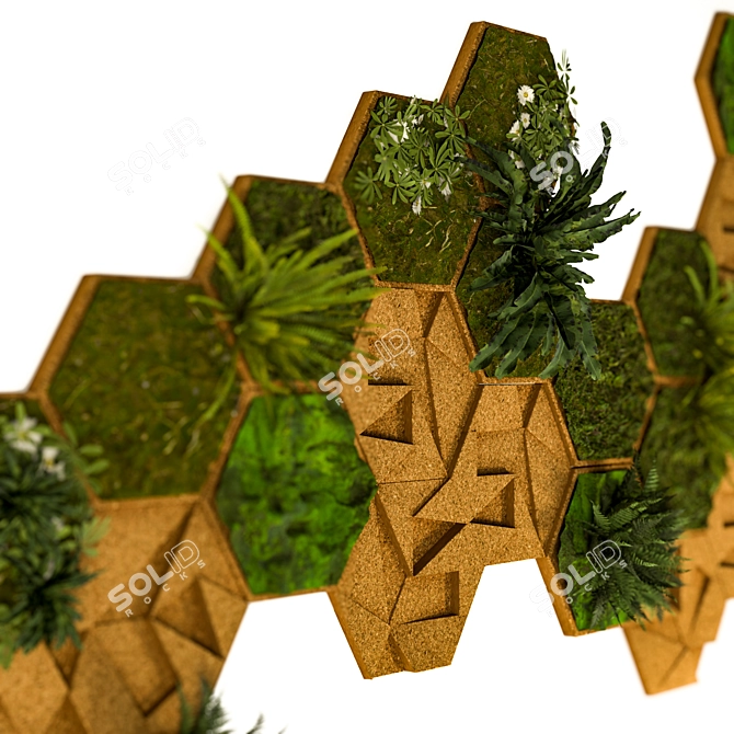 Lush Green Indoor Plant Set 3D model image 2