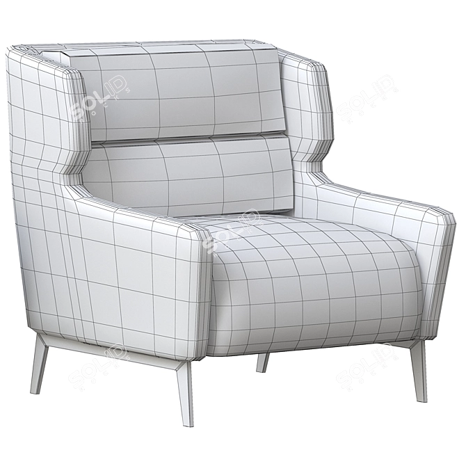 ComfortMax Fabric Armchair 3D model image 4