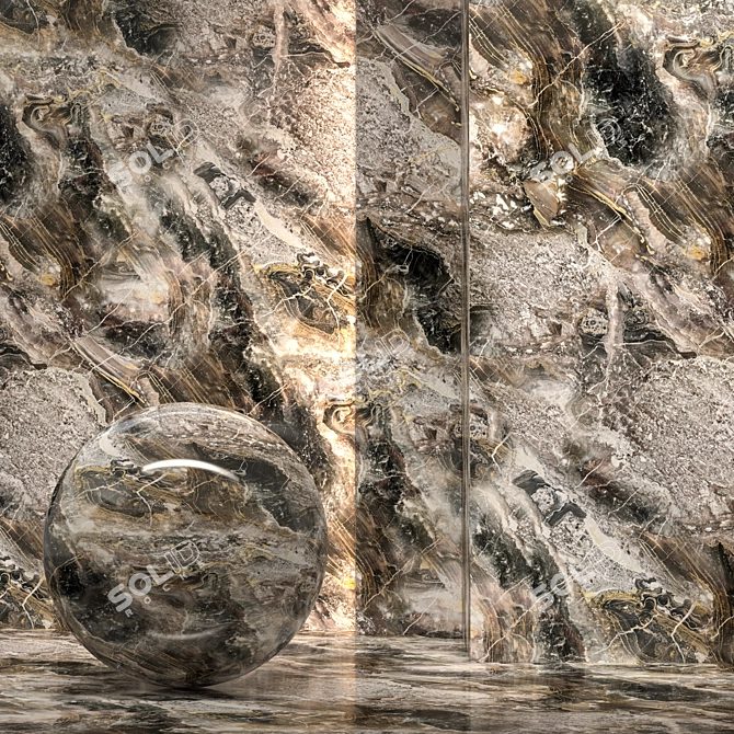 Sleek Stone Map Kit 3D model image 1