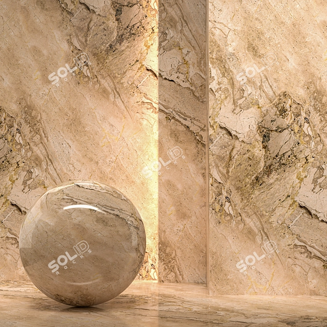 Seamless 4K Stone Map 3D model image 1