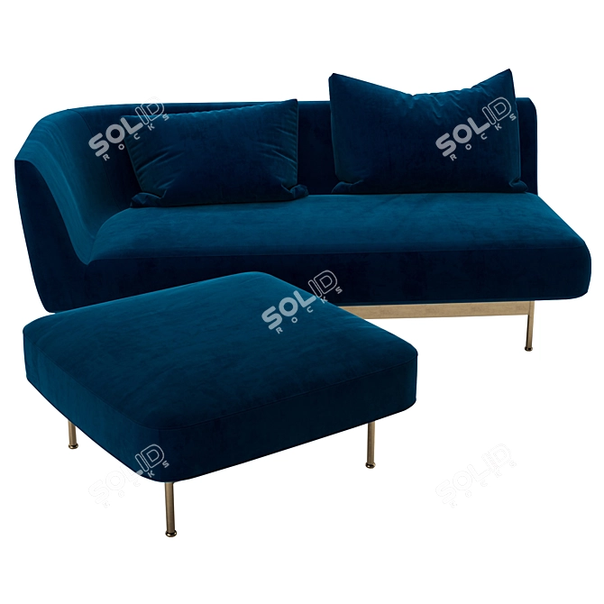 Wittmann ANDES Sofa: Chic and Comfy 3D model image 2