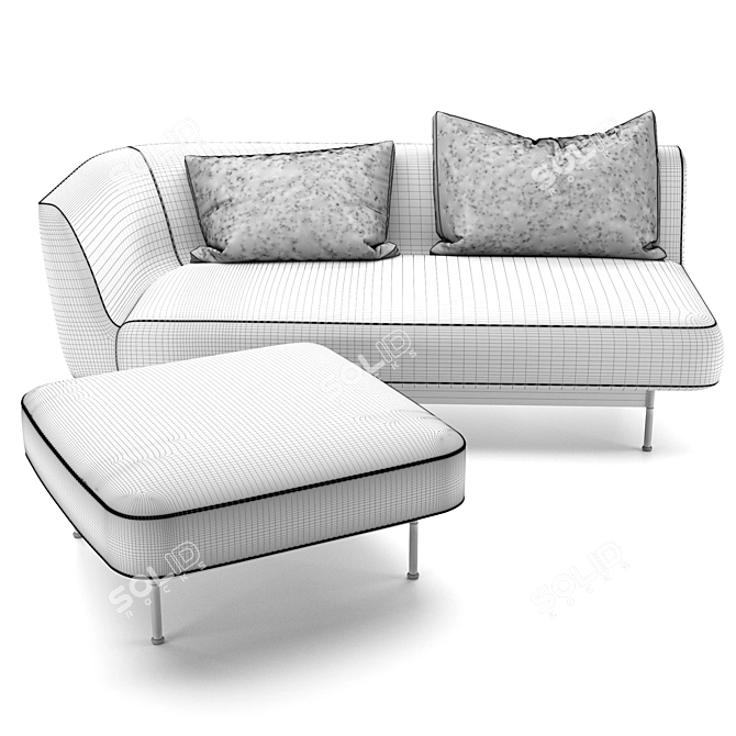 Wittmann ANDES Sofa: Chic and Comfy 3D model image 3
