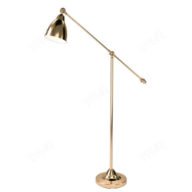 Stylish Barometer Lamp in Yellow 3D model image 4