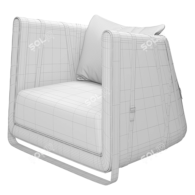 Italian-inspired Morada Bond Armchair 3D model image 5