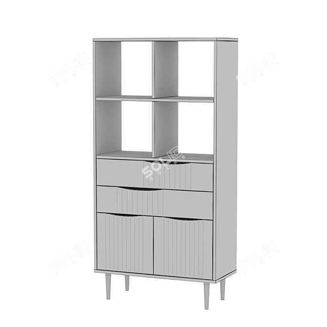 Sleek and Versatile Rack - 90x180x40 cm 3D model image 4