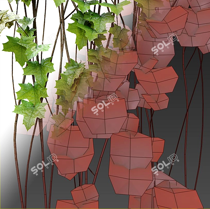 4-in-1 Vine Plant: Lush and Tall 3D model image 4