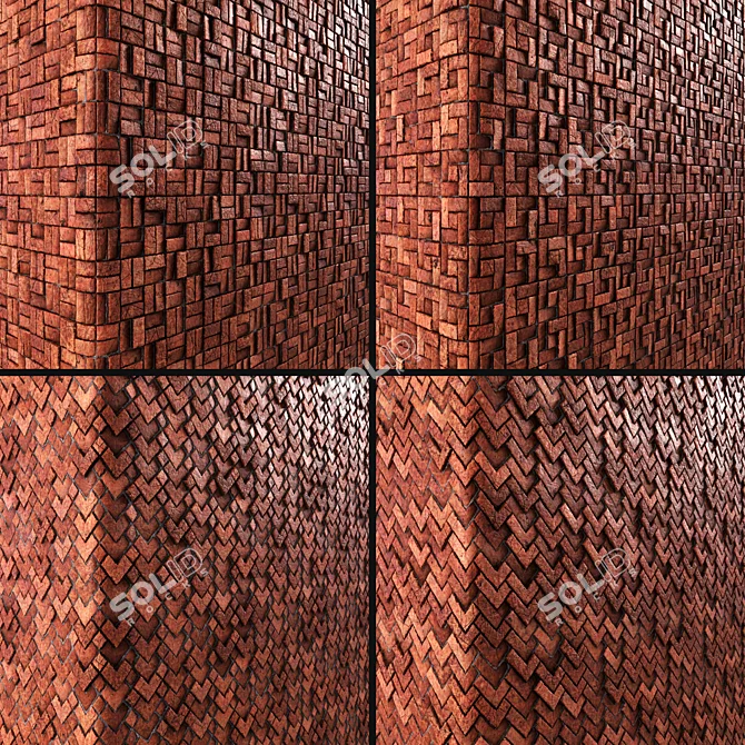 Seamless Brick PBR Materials 3D model image 4