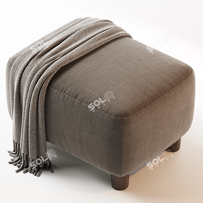 Cozy Teddy Club Ottoman 3D model image 2