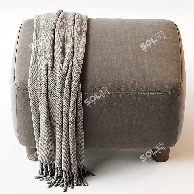 Cozy Teddy Club Ottoman 3D model image 4