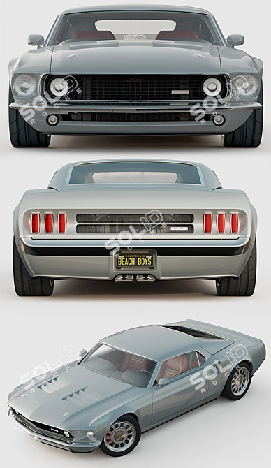 Revolutionary Ford Mustang Mach 40 3D model image 2