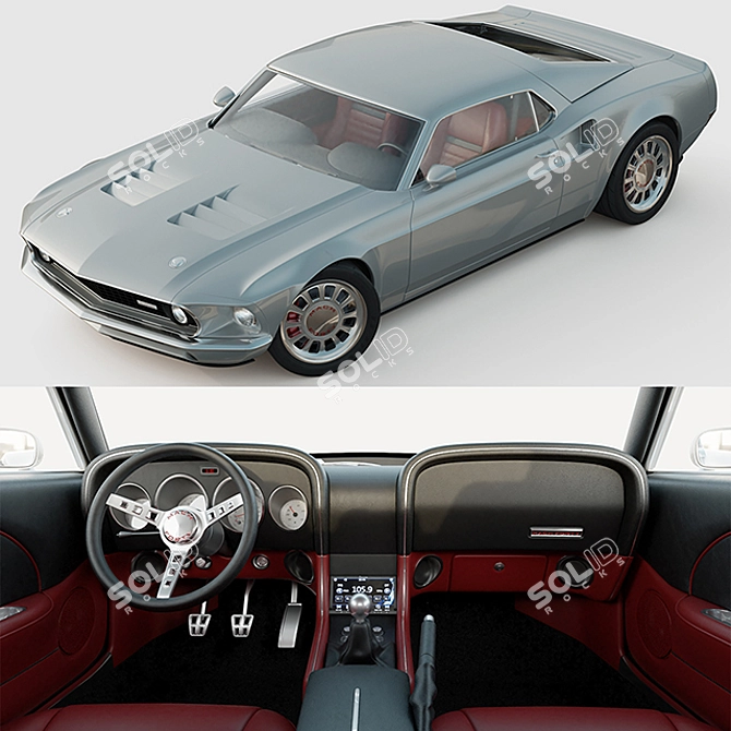 Revolutionary Ford Mustang Mach 40 3D model image 5