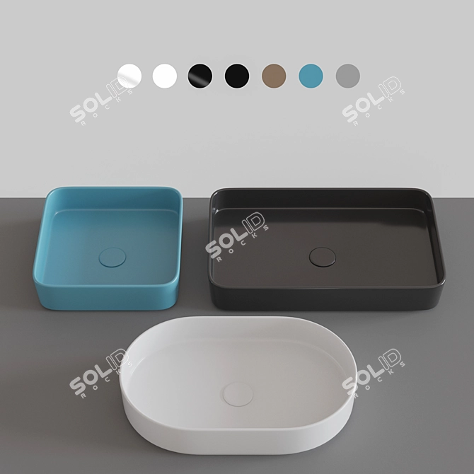 Olympia SMASH Washbasin Set 3D model image 1