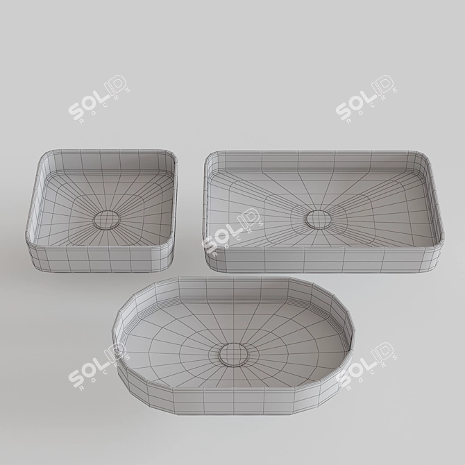 Olympia SMASH Washbasin Set 3D model image 2